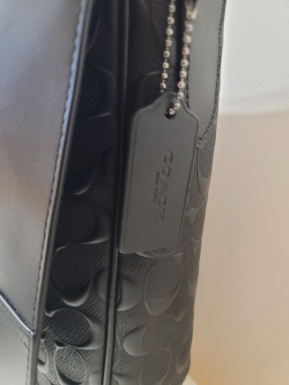 Coach Men's Black Signature Messenger Bag NWOT - Picture 3 of 16
